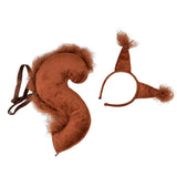 Maxbell 3xAnimal Tail Costume Kit Cosplay Hairband for Carnival Halloween Masquerade