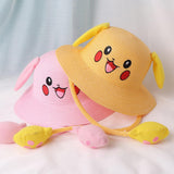 Maxbell Kids Sun Hat Cute Rabbit Hat Breathable Summer Beach Cap Children Bucket Cap Yellow