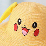 Maxbell Kids Sun Hat Cute Rabbit Hat Breathable Summer Beach Cap Children Bucket Cap Yellow