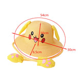 Maxbell Kids Sun Hat Cute Rabbit Hat Breathable Summer Beach Cap Children Bucket Cap Yellow