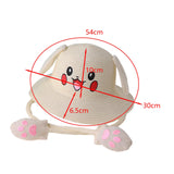 Maxbell Kids Sun Hat Cute Rabbit Hat Breathable Summer Beach Cap Children Bucket Cap Beige