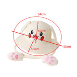 Maxbell Kids Sun Hat Cute Rabbit Hat Breathable Summer Beach Cap Children Bucket Cap White