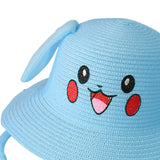 Maxbell Kids Sun Hat Cute Rabbit Hat Breathable Summer Beach Cap Children Bucket Cap Blue