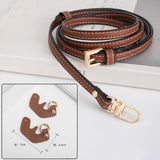 Maxbell 5xPurse Strap for Handbag Durable PU Leather Bag Strap Stylish Crossbody Strap Brown