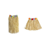 Maxbell 3xHawaiian Skirt with Flowers Raffia Skirt for Beach Celebration Carnival 80CM