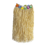 Maxbell 4xHawaiian Skirt with Flowers Raffia Skirt for Beach Celebration Carnival 80CM