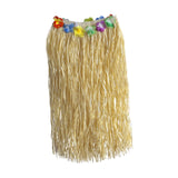 Maxbell 3xHawaiian Skirt with Flowers Raffia Skirt for Beach Celebration Carnival 80CM