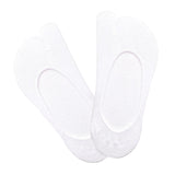 Maxbell 2xWomen 2 Toe Flip Flop Socks Women No Show Toe Socks for Loafer Shoes Sneaker White