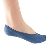 Maxbell 3xWomen 2 Toe Flip Flop Socks Women No Show Toe Socks for Loafer Shoes Sneaker Dark Blue