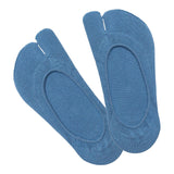 Maxbell 3xWomen 2 Toe Flip Flop Socks Women No Show Toe Socks for Loafer Shoes Sneaker Dark Blue