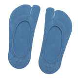 Maxbell 3xWomen 2 Toe Flip Flop Socks Women No Show Toe Socks for Loafer Shoes Sneaker Dark Blue