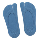 Maxbell 3xWomen 2 Toe Flip Flop Socks Women No Show Toe Socks for Loafer Shoes Sneaker Dark Blue