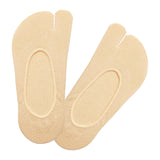 Maxbell 3xWomen 2 Toe Flip Flop Socks Women No Show Toe Socks for Loafer Shoes Sneaker Light Skin