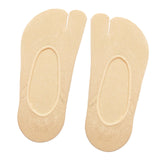Maxbell 3xWomen 2 Toe Flip Flop Socks Women No Show Toe Socks for Loafer Shoes Sneaker Light Skin