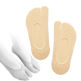 Maxbell 2xWomen 2 Toe Flip Flop Socks Women No Show Toe Socks for Loafer Shoes Sneaker Light Skin