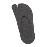 Maxbell 3xWomen 2 Toe Flip Flop Socks Women No Show Toe Socks for Loafer Shoes Sneaker Dark Gray