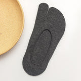Maxbell 2xWomen 2 Toe Flip Flop Socks Women No Show Toe Socks for Loafer Shoes Sneaker Dark Gray