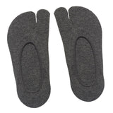 Maxbell 2xWomen 2 Toe Flip Flop Socks Women No Show Toe Socks for Loafer Shoes Sneaker Dark Gray