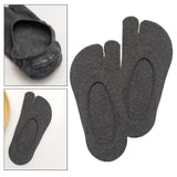 Maxbell 2xWomen 2 Toe Flip Flop Socks Women No Show Toe Socks for Loafer Shoes Sneaker Dark Gray