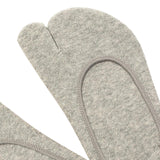 Maxbell 2xWomen 2 Toe Flip Flop Socks Women No Show Toe Socks for Loafer Shoes Sneaker Light Gray