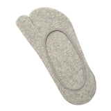 Maxbell 3xWomen 2 Toe Flip Flop Socks Women No Show Toe Socks for Loafer Shoes Sneaker Light Gray