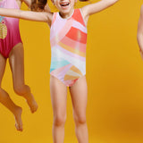 Maxbell Girls Swimsuit Bathing Suit Beachwear Playing Decorative Kids Swimwear 6yard