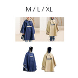 Maxbell Kids Rain Poncho Waterproof Hoodie Poncho for Girls Boys Unisex Kids Fishing Blue M