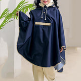Maxbell Kids Rain Poncho Waterproof Hoodie Poncho for Girls Boys Unisex Kids Fishing Blue M