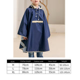 Maxbell Kids Rain Poncho Waterproof Hoodie Poncho for Girls Boys Unisex Kids Fishing Blue XL