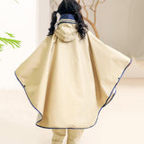 Maxbell Kids Rain Poncho Waterproof Hoodie Poncho for Girls Boys Unisex Kids Fishing Khaki L