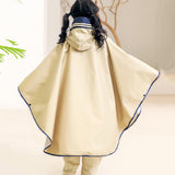 Maxbell Kids Rain Poncho Waterproof Hoodie Poncho for Girls Boys Unisex Kids Fishing Khaki L