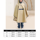 Maxbell Kids Rain Poncho Waterproof Hoodie Poncho for Girls Boys Unisex Kids Fishing Khaki XL