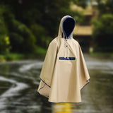 Maxbell Kids Rain Poncho Waterproof Hoodie Poncho for Girls Boys Unisex Kids Fishing Khaki XL