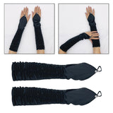 Maxbell 2xLong Opera Party Gloves Party 1920S Gloves for Women Wedding Cosplay Black