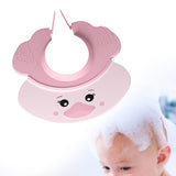 Maxbell Cute Little Duck Kid Shower Cap Comfortable with Ear Protection Shampoo Hat Pink