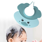Maxbell Cute Little Duck Kid Shower Cap Comfortable with Ear Protection Shampoo Hat Blue