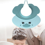 Maxbell Cute Little Duck Kid Shower Cap Comfortable with Ear Protection Shampoo Hat Blue