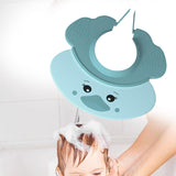 Maxbell Cute Little Duck Kid Shower Cap Comfortable with Ear Protection Shampoo Hat Blue