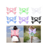 Maxbell 2xFairy Wings for Girls Elf Cosplay Soft Child Angel Wings with Elastic Straps Pink