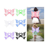 Maxbell 2xFairy Wings for Girls Elf Cosplay Soft Child Angel Wings with Elastic Straps Pink