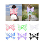 Maxbell 2xFairy Wings for Girls Elf Cosplay Soft Child Angel Wings with Elastic Straps Pink