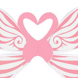 Maxbell 2xFairy Wings for Girls Elf Cosplay Soft Child Angel Wings with Elastic Straps Pink