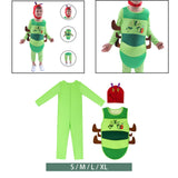 Maxbell 2xKids Caterpillar Costume Cosplay Costume Cute Clothing for Stage Performance S