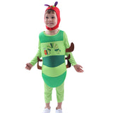 Maxbell 3xKids Caterpillar Costume Cosplay Costume Cute Clothing for Stage Performance S