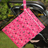 Maxbell Baby Nappy Bag Stroller Storage Bag Water Resistant Diaper Pouch for Daycare Pink