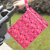 Maxbell Baby Nappy Bag Stroller Storage Bag Water Resistant Diaper Pouch for Daycare Pink