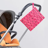 Maxbell Baby Nappy Bag Stroller Storage Bag Water Resistant Diaper Pouch for Daycare Pink