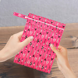 Maxbell Baby Nappy Bag Stroller Storage Bag Water Resistant Diaper Pouch for Daycare Pink