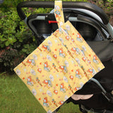 Maxbell Baby Nappy Bag Stroller Storage Bag Water Resistant Diaper Pouch for Daycare Yellow