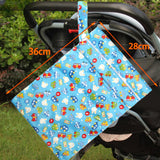 Maxbell Baby Nappy Bag Stroller Storage Bag Water Resistant Diaper Pouch for Daycare Blue